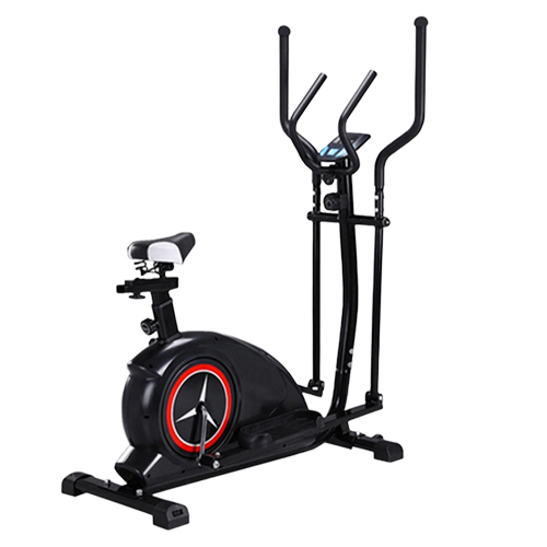 Elliptical and Upright Exercise Bike 2 in 1 Cardio Dual Trainer with Heart Rate