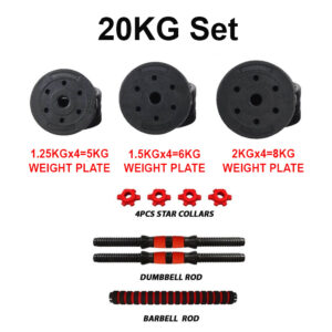 20KG Adjustable Cement Dumbbells Set