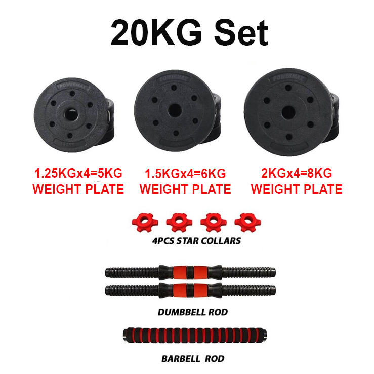 20KG Adjustable Cement Dumbbells Set