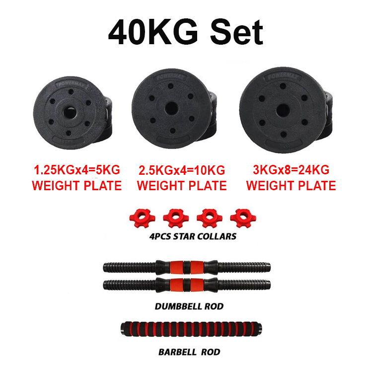 40KG Adjustable Cement Dumbbells Set