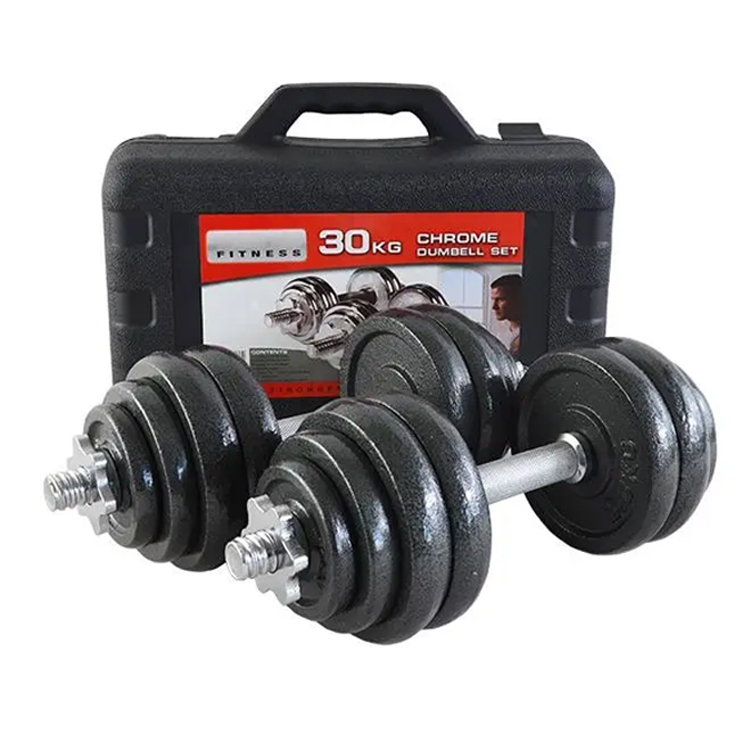 30kg Cast Iron Dumbbell Set