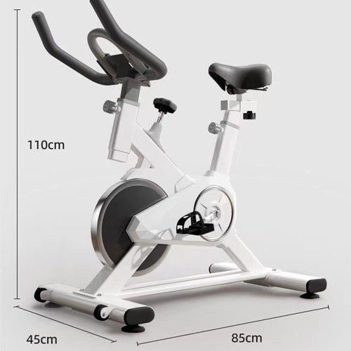 Indoor Spinning Exercise Bike (White) - Image 4